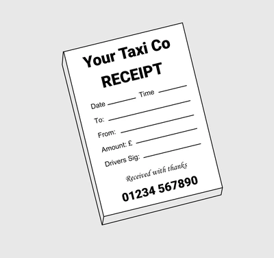 Taxi Receipt Book
