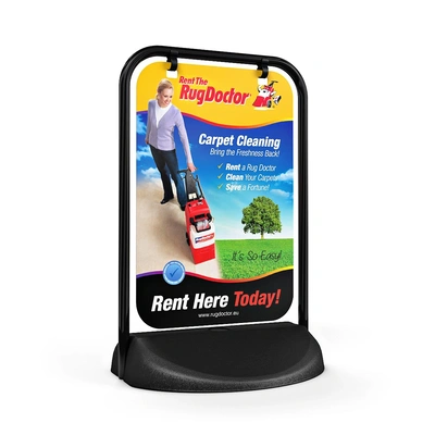 Swinger - 2 - Panel - Pavement - Swing - Sign - Black - Frame